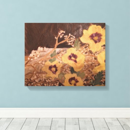 Stilles Leben, Blume innerhalb eines Log-SARR Leinwanddruck (Insitu (Holzboden))