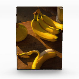 Stilles Leben mit Banana-Foto-Block Fotoblock