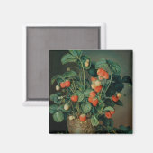 Stilles Leben mit Erdbeeren Magnet (Vorderseite/Rückseite)