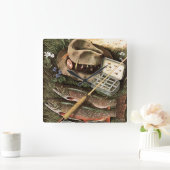 Stilles Leben Quadratische Wanduhr (Zuhause)