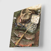 Stilles Leben Quadratische Wanduhr (Winkel)