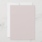 Stilles Rosa-Grün-Hochzeit Einladung (Rückseite)