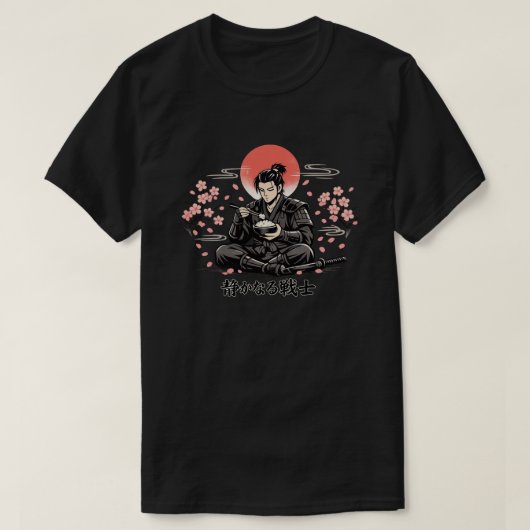 Stilles Samurai-Mahl T-Shirt (Design vorne)