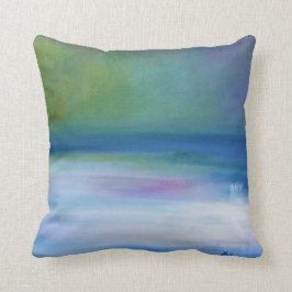Stilles Seeblaues Grünabstraktes Throw-Kissen Kissen