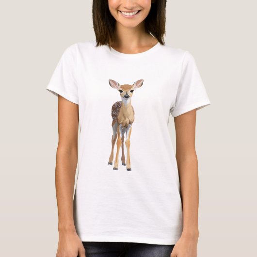 Stilles Wald Reh T-Shirt (Vorderseite)