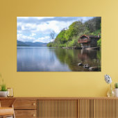 Stilles Wasser: Das Boathouse Cumbria Leinwanddruck (Insitu (Wohnzimmer))