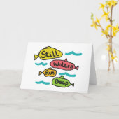 Stilles Wasser läuft tief Karte (Gelbe Blume)