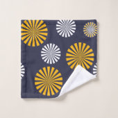 Stilleuchter, blau, gelb, weiß badhandtuch set (Waschlappen)