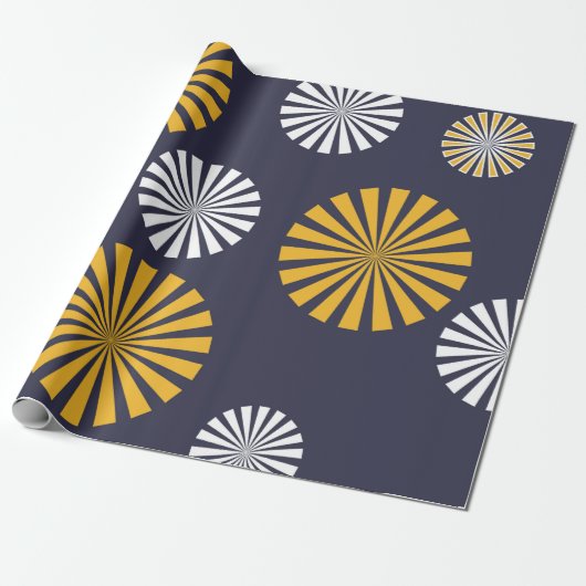 Stilleuchter, blau, gelb, weiß geschenkpapier (Ungerollt)