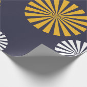 Stilleuchter, blau, gelb, weiß geschenkpapier (Ecke)