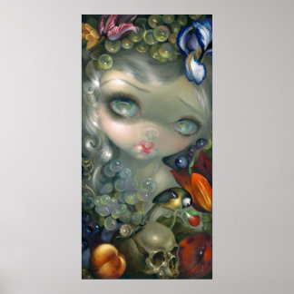Stilleven I.: Slak en Schedel ART PRINT Stillleben Poster