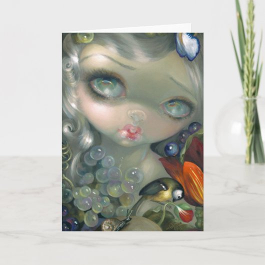 "Stilleven I: Slak Gruß-Karte en Schedel" Karte (Vorderseite)