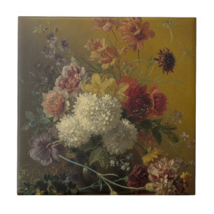 Stilleven met Bloemen - Elegante Vintage Blüte Fliese