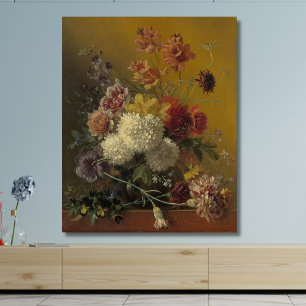 Stilleven mit Blumen – Elegant Vintage Floral Leinwanddruck