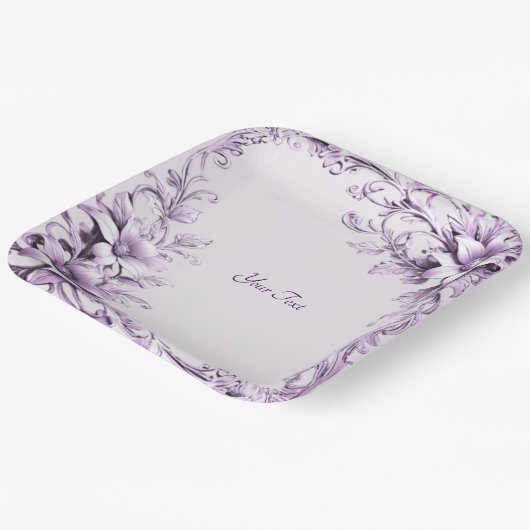 Stillila Blumen Papierplatte Pappteller (Gewinkelt)