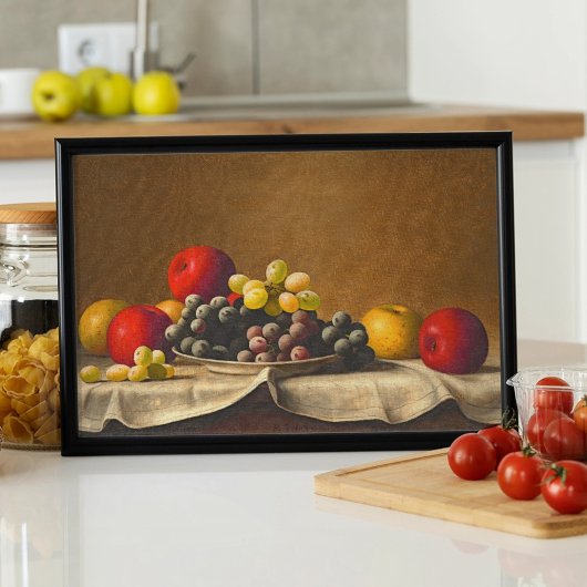 Stillleben, Äpfel, Trauben, Barton Stone Hays Poster