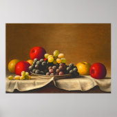 Stillleben, Äpfel, Trauben, Barton Stone Hays Poster (Vorne)