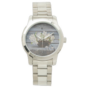 Stillleben Apfelblüte – Original Kunstdruck Armbanduhr