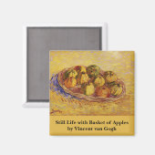 Stillleben, Äpfelkörbe von Vincent van Gogh Magnet (Vorderseite/Rückseite)