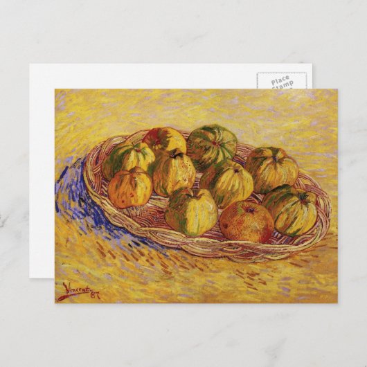 Stillleben, Äpfelkörbe von Vincent van Gogh Postkarte (Vorne/Hinten)