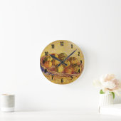 Stillleben, Äpfelkörbe von Vincent van Gogh Runde Wanduhr (Zuhause)