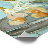 Stillleben auf blauem Hintergrund | Tadeusz Makows Poster (Ecke)