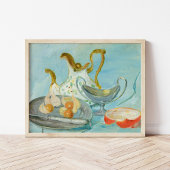 Stillleben auf blauem Hintergrund | Tadeusz Makows Poster