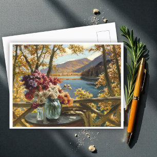 Stillleben auf einer Terrasse, Constantin Westchil Postkarte