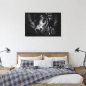 Stillleben b&W-Bild einer Geige Leinwanddruck (Insitu (Schlafzimmer))