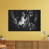Stillleben b&W-Bild einer Geige Leinwanddruck (Insitu (Wohnzimmer))
