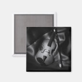 Stillleben b&W-Bild einer Geige Magnet (Vorderseite/Rückseite)