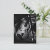 Stillleben b&W-Bild einer Geige Postkarte (Stehend Vorderseite)