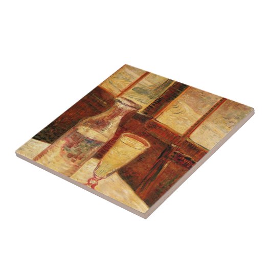 Stillleben bei Absinthe von Vincent van Gogh Fliese (Seite)