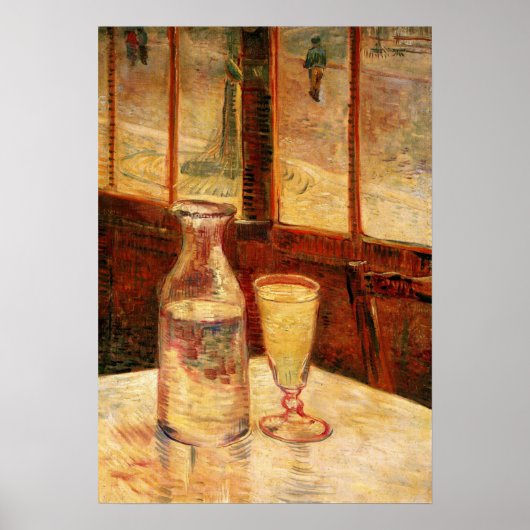Stillleben bei Absinthe von Vincent van Gogh Poster (Vorne)