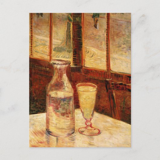 Stillleben bei Absinthe von Vincent van Gogh Postkarte (Vorderseite)
