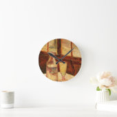 Stillleben bei Absinthe von Vincent van Gogh Runde Wanduhr (Zuhause)