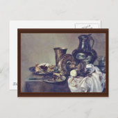 Stillleben bei Heda, Willem Claesz. (Beste Qualitä Postkarte (Vorne/Hinten)