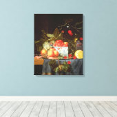 Stillleben bei Obst Leinwanddruck (Insitu (Holzboden))