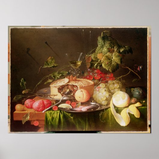 Stillleben bei Obst Poster (Vorne)
