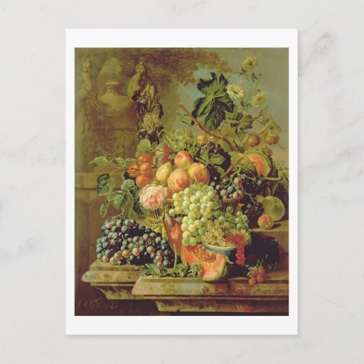 Stillleben bei Obst Postkarte (Vorderseite)