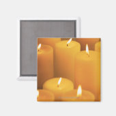 Stillleben beleuchteter Kerzen Magnet (Vorderseite/Rückseite)
