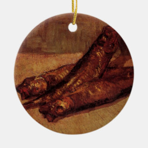 Stillleben Bloaters und Knoblauch von Vincent van  Keramik Ornament