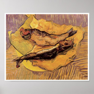 Stillleben Bloaters und Knoblauch von Vincent van  Poster