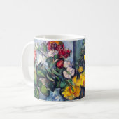 Stillleben Blume in einer Vase von Paul Cezanne Kaffeetasse (Vorderseite Links)