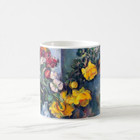 Stillleben Blume in einer Vase von Paul Cezanne Kaffeetasse (Mittel)