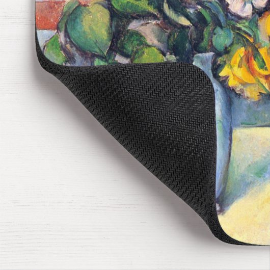 Stillleben Blume in einer Vase von Paul Cezanne Mousepad (Ecke)