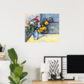 Stillleben Blume in einer Vase von Paul Cezanne Poster (Heimbüro)