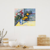 Stillleben Blume in einer Vase von Paul Cezanne Poster (Küche)
