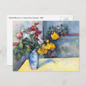 Stillleben Blume in einer Vase von Paul Cezanne Postkarte (Vorne/Hinten)