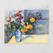 Stillleben Blume in einer Vase von Paul Cezanne Postkarte (Vorderseite)